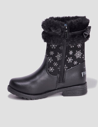 Bottes Reine des neiges noir fille