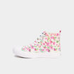 Tennis montantes en toile rose femme