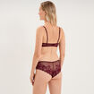 Soutien-gorge corbeille avec dentelle prune femme