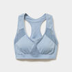 Brassi&egrave;re sport microfibre dos nageur bleu gris femme