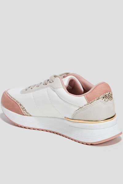 Baskets running Mosquitos rose femme