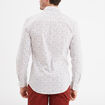 Chemise ajust&eacute;e manches longues ecru homme