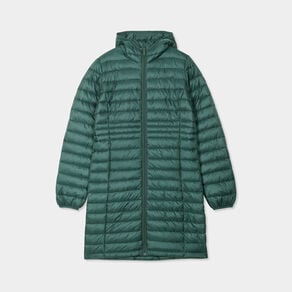 doudoune mi longue ajustee a capuche vert fonce femme Doudoune mi-longue ajustée à capuche vert foncé femme
