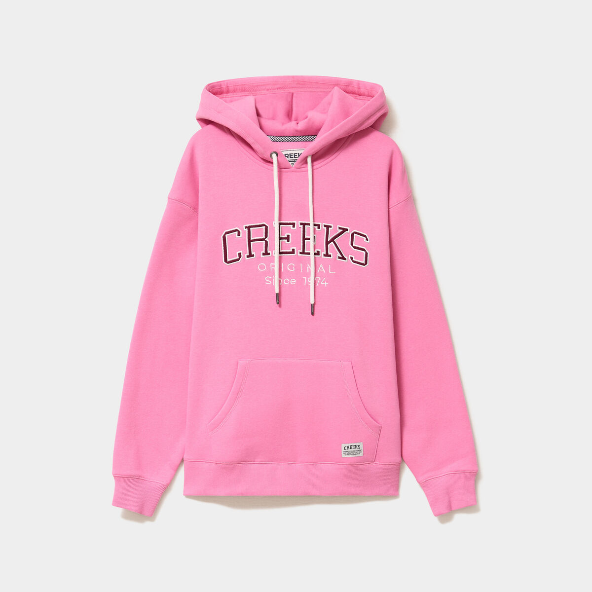 Sweat &agrave; capuche hoodie rose vif femme