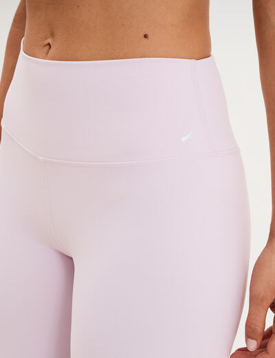 Short cycliste de sport taille haute violet clair femme
