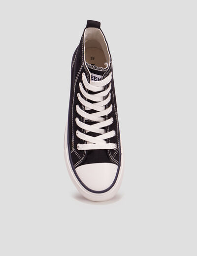 Baskets montantes en toile Creeks noir femme