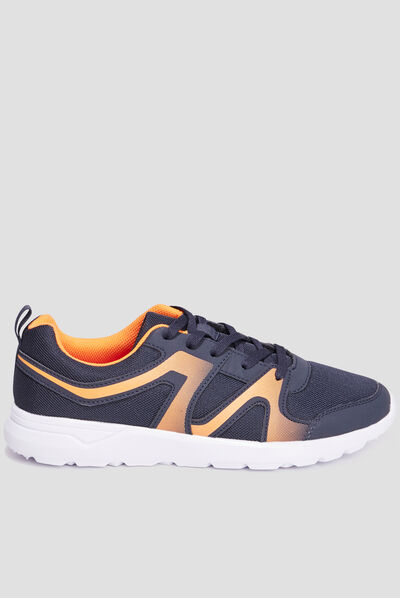 Baskets running à lacets Rexited bleu marine homme