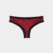 Lot de 2 tangas bords dentelle noir femme