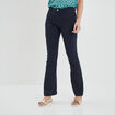 Pantalon bootcut taille haute bleu marine femme