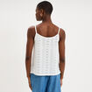 D&eacute;bardeur broderie anglaise blanc femme