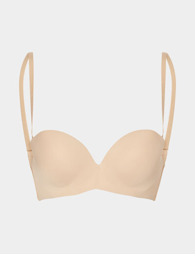 Soutien-gorge bandeau multiposition beige femme
