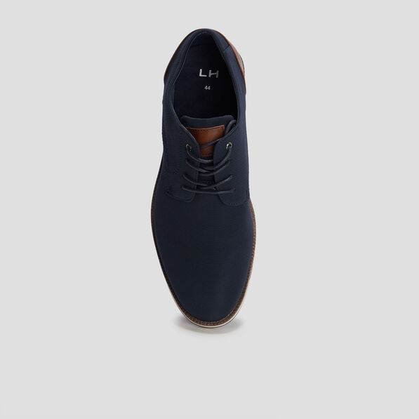 Derbies plates à lacets bleu marine homme
