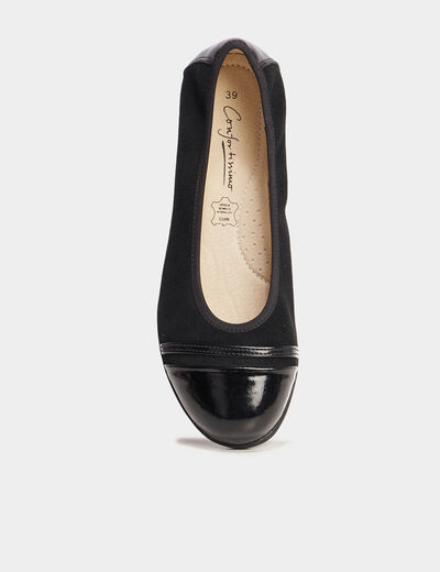 Ballerines cuir talon 2 cm Confortissimo noir femme