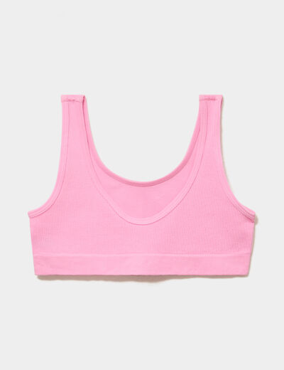 Lot 2 brassi&egrave;res bretelles larges rose fille