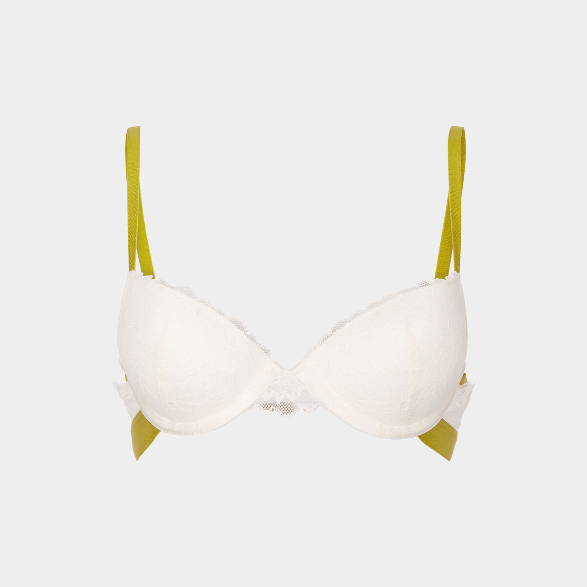 Soutien-gorge corbeille dentelle coques ivoire femme