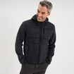 Gilet zipp&eacute; &agrave; capuche gris fonc&eacute; homme