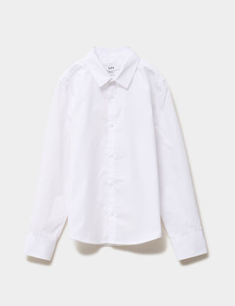 Chemise manches longues blanc gar&ccedil;on