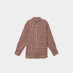 Chemise manches longues coton bordeaux femme