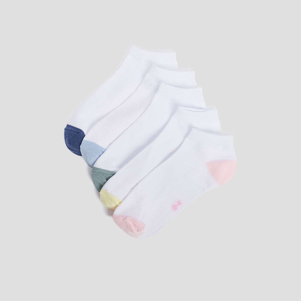 Lot 5 paires chaussettes blanc femme