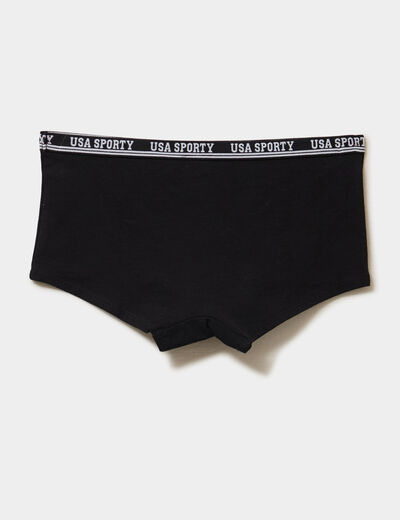 Lot 2 shortys coton majoritaire noir fille
