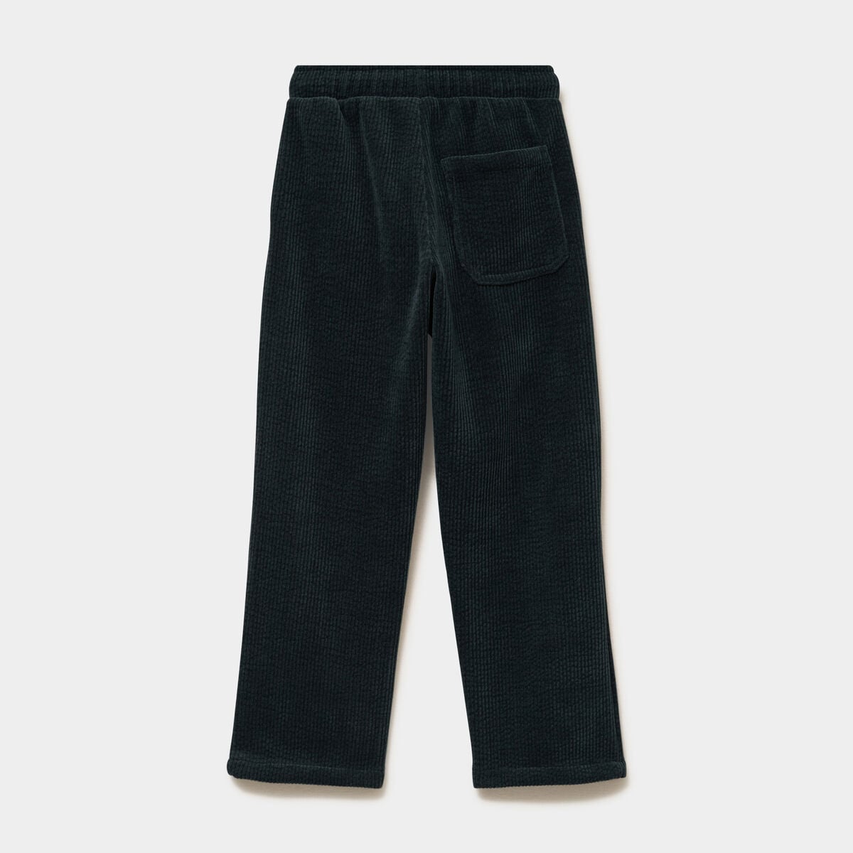 Pantalon relax effet velours c&ocirc;tel&eacute; vert fonc&eacute; gar&ccedil;on