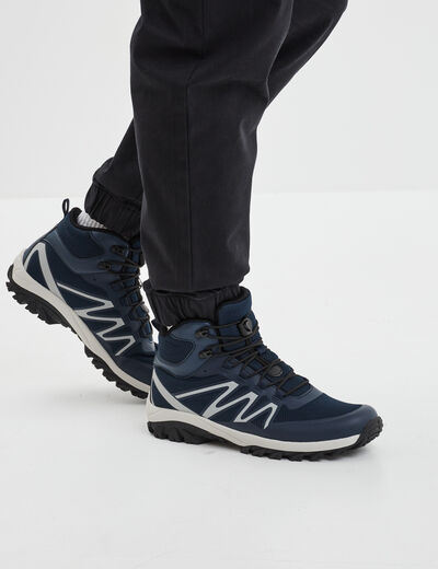 Boots à lacets bleu marine homme