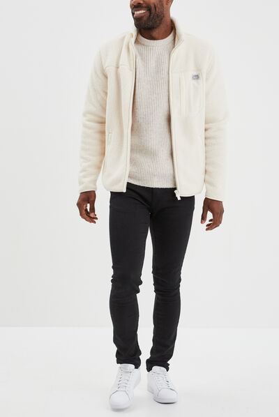 Gilet imitation laine mouton Creeks blanc homme