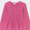 Robe tricot évasée manches longues prune fille