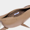 Sac banane zipp&eacute;e taupe femme