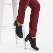 Bottines confort &agrave; talons zipp&eacute;s noir femme