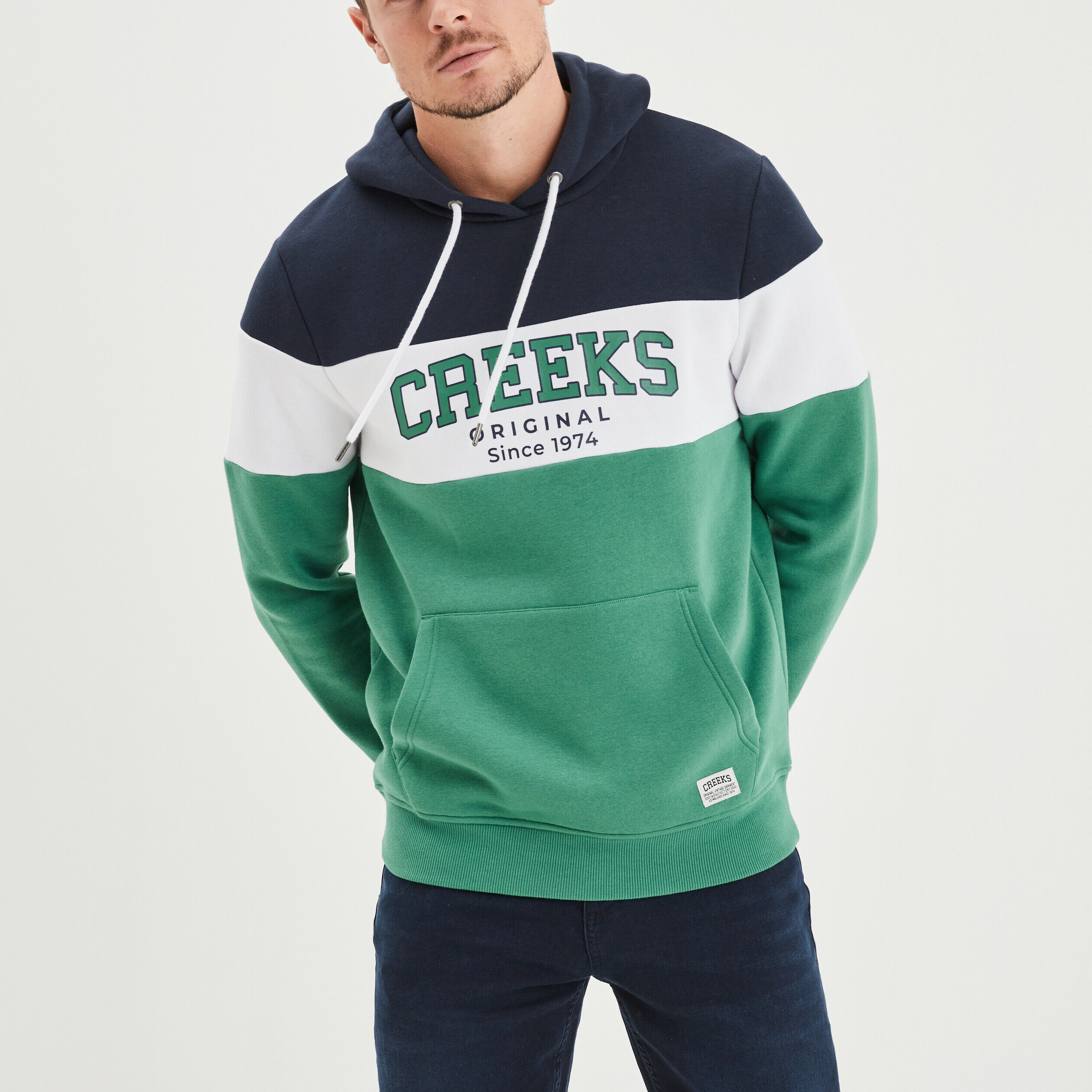 Sweat à capuche hoodie Creeks vert homme CREEKS