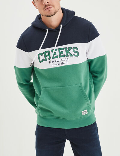 Sweat à capuche hoodie Creeks vert homme