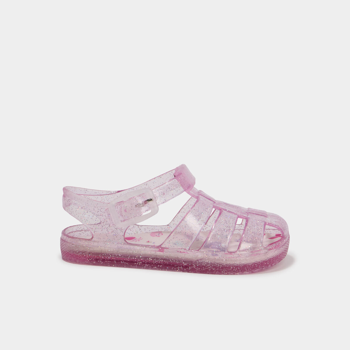 Sandales de plage paillettes rose b&eacute;b&eacute; fille