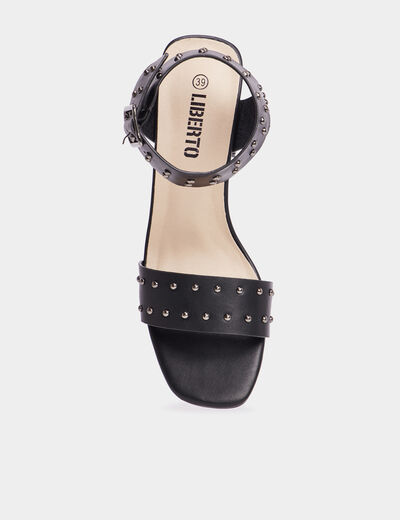 Sandales avec clous et talons Liberto noir femme