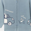 Sweat zippé à capuche coton gris bébé garçon