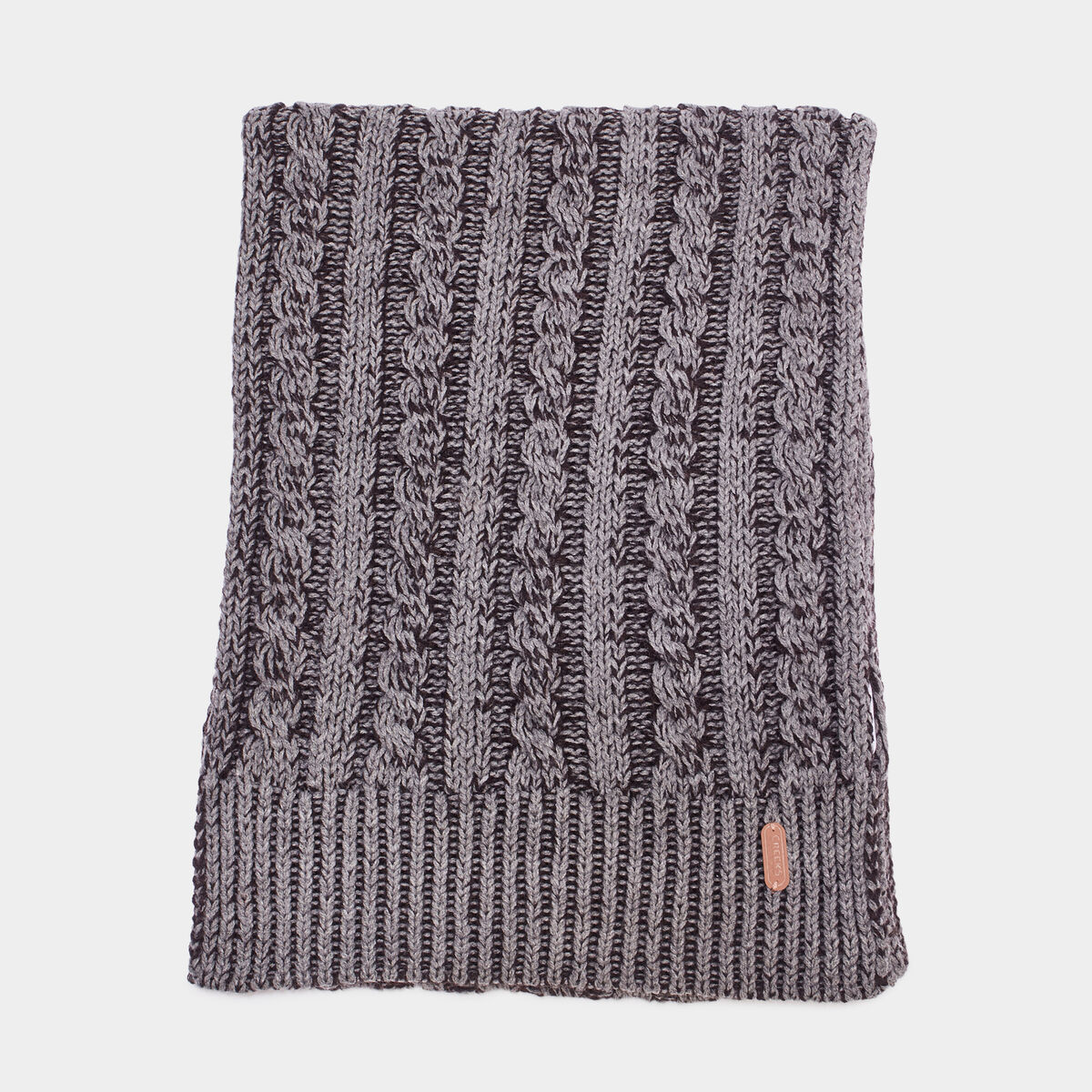 Écharpe avec torsades Creeks gris homme