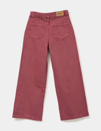Pantalon large 5 poches coton Creeks bordeaux fille