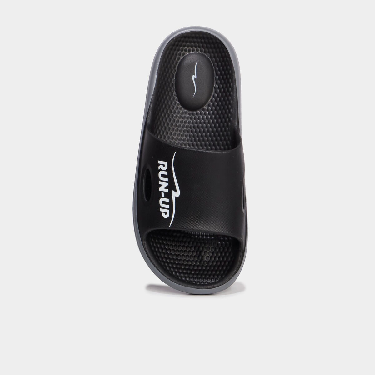 Mules compens&eacute;es avec bride large noir homme