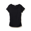 T-shirt grossesse manches courtes coton noir femme maternité