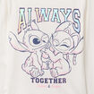 T-shirt manches longues coton Stitch ivoire fille