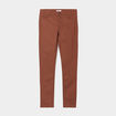 Pantalon slim stretch marron femme