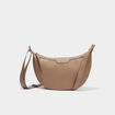 Sac banane zipp&eacute;e taupe femme