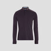 Polo manches longues bleu marine homme