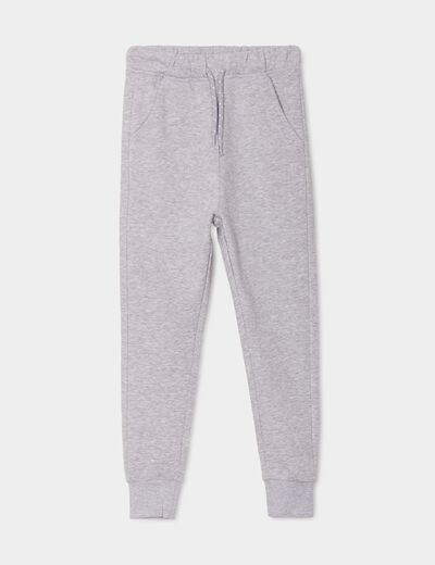 Pantalon de jogging taille élastiquée gris clair garçon