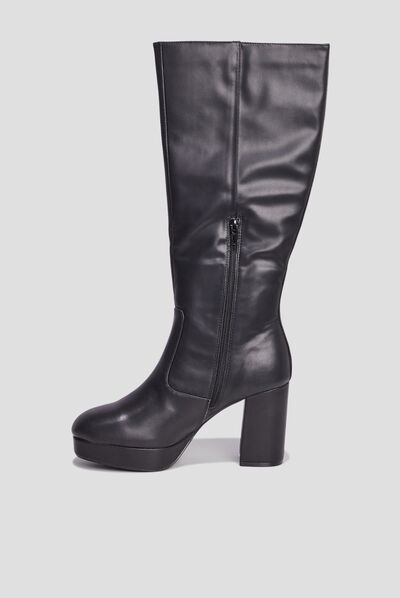 Bottes à talons hauts noir femme