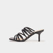 Mules à talons multibrides Mosquitos noir femme