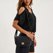 Sac besace en bandouli&egrave;re noir femme