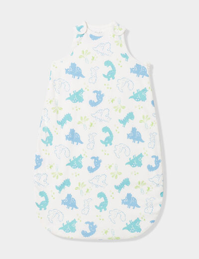 Gigoteuse sans manches en coton vert pastel bébé garçon