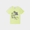 T-shirt à col rond manches courtes vert fluo garçon