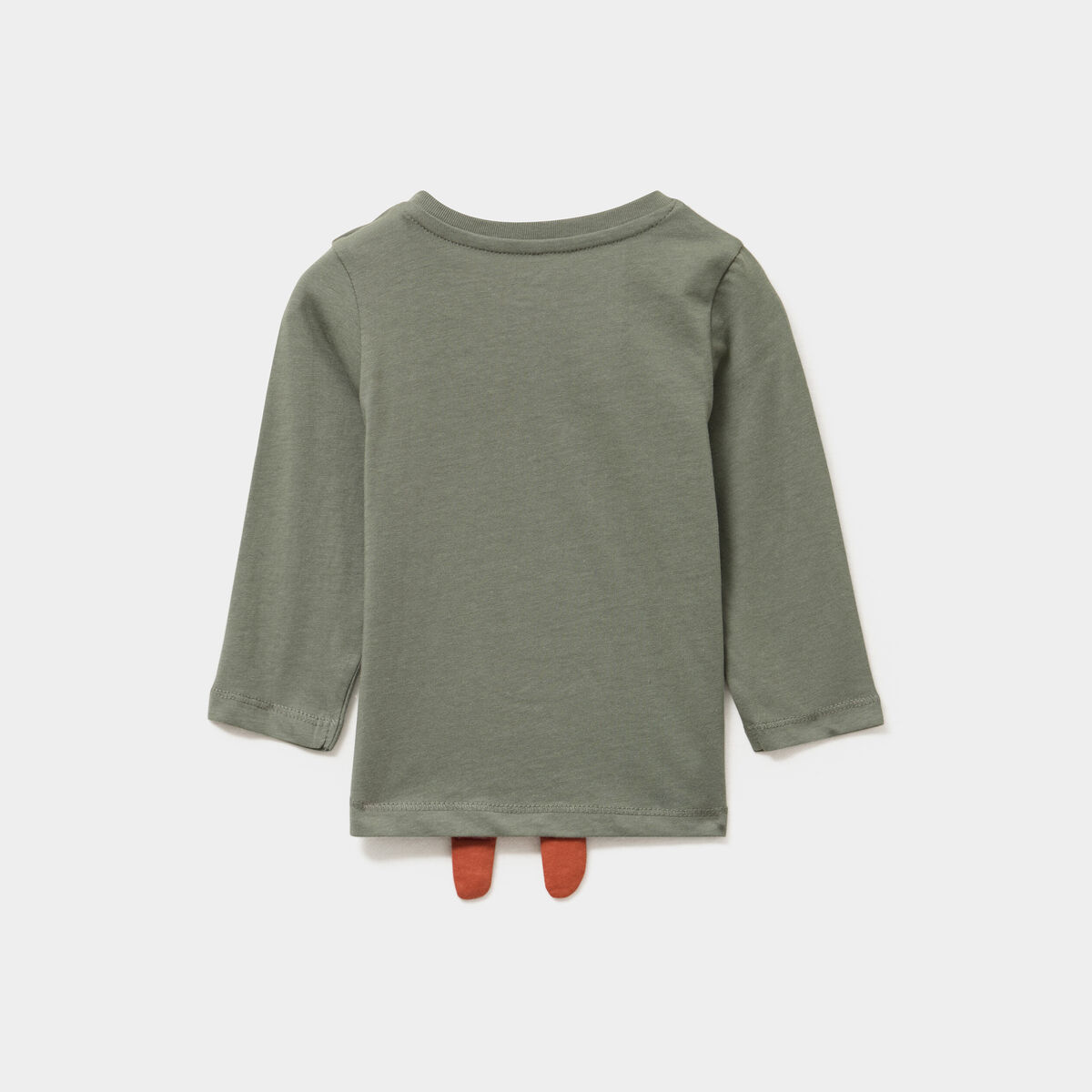 T-shirt avec détails fantaisie coton vert kaki bébé garçon